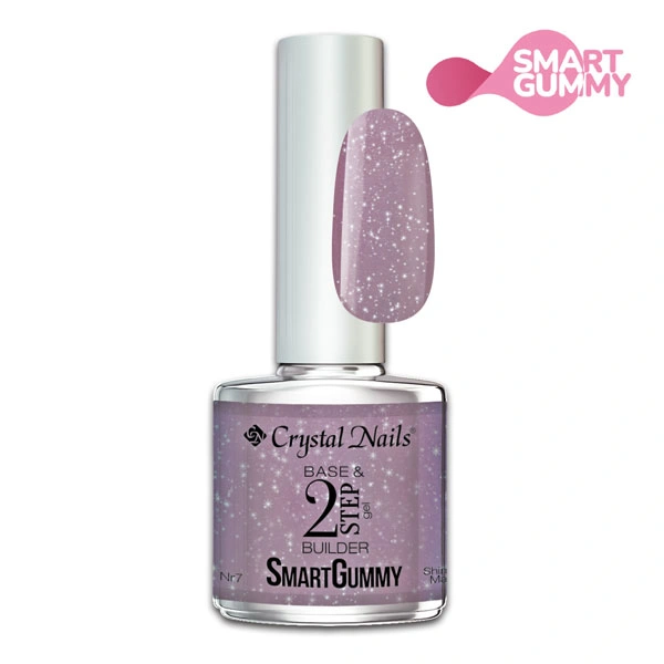 Crystal Nails Smartgummy Base & Builder Gel - NR7 Shimmer Mauve 8ml főképe